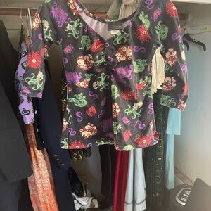 Pinup Couture Multicolor Patterned Blouse